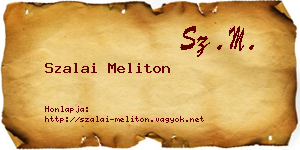 Szalai Meliton névjegykártya